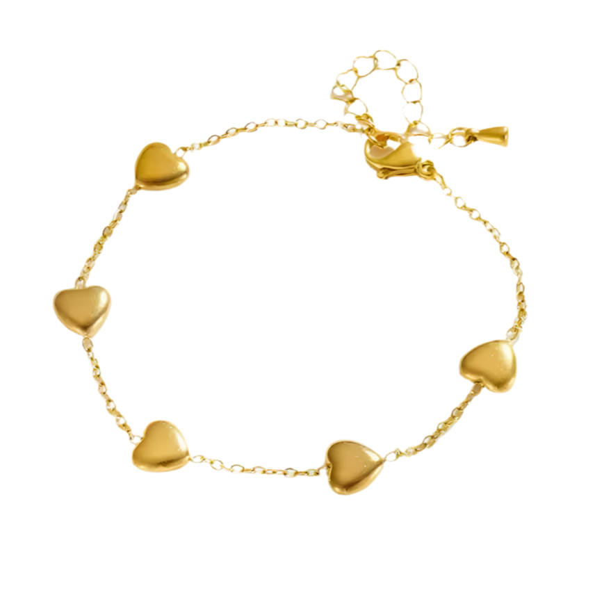 Pulseira de Senhora em Aço Inoxidável, Coração