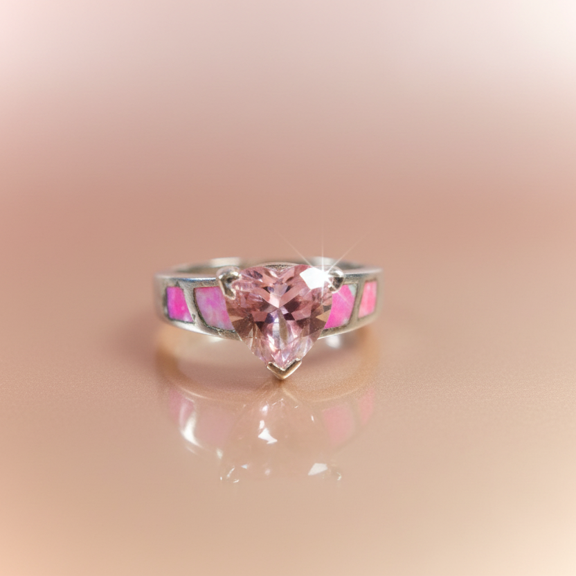 Bague pour femme en argent avec diamant synthétique t.54