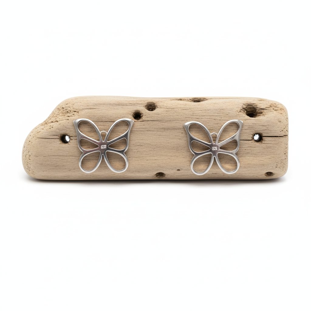 Boucles d'oreilles pour femme en argent 925, papillon Tiffany&Co