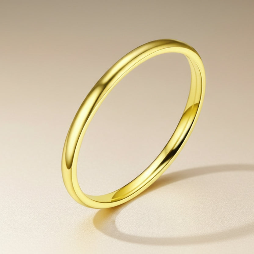 Bague en acier inoxydable pour femme, type alliance