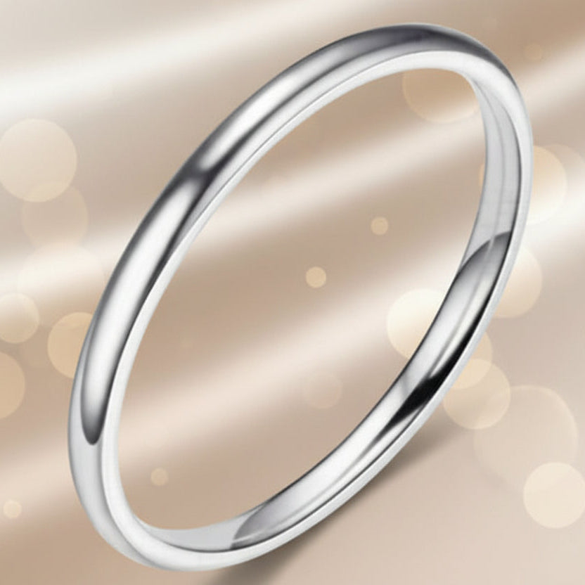 Bague en acier inoxydable, type alliance argent T=10