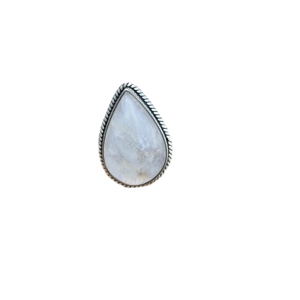 Anel de Prata com Pedra Natural Lua T:9,25