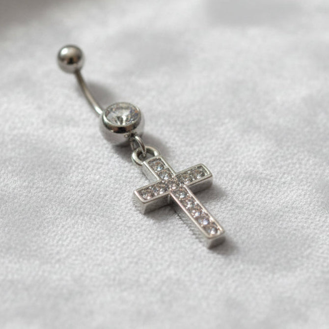 Piercing de Umbigo Cross Premium – Engenharia de Precisão e Luxo Acessível