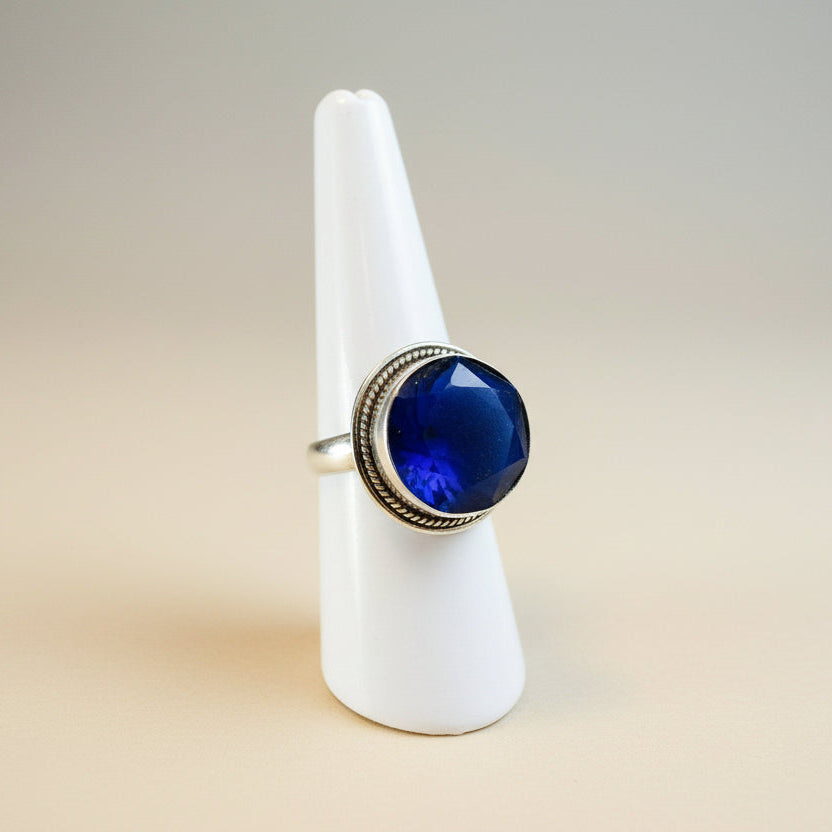 Bague en Argent avec Pierre Naturelle Lapis Lazuli T : 8