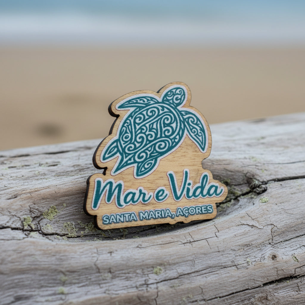 Íman em Madeira – Tartaruga Mar e Vida