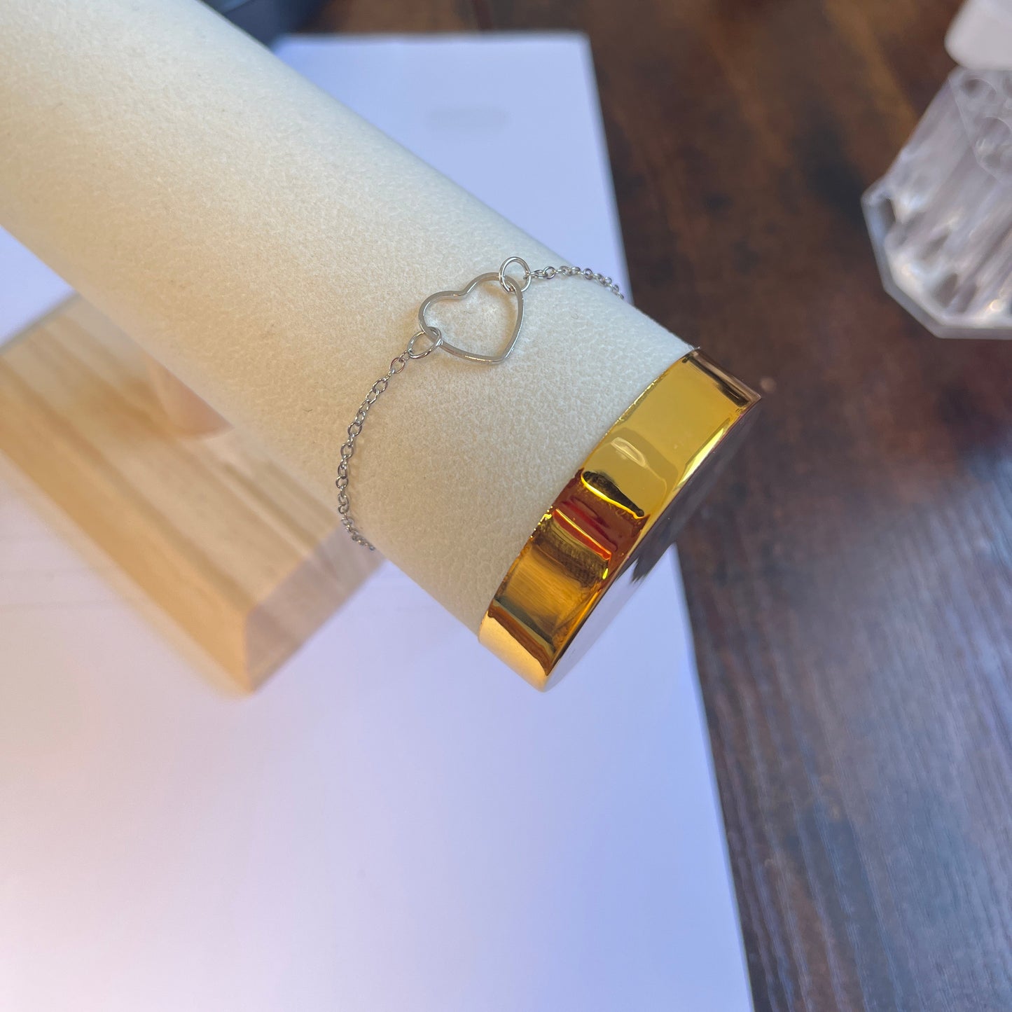 Pulseira de Senhora em Fantasia, Coração Oscilante
