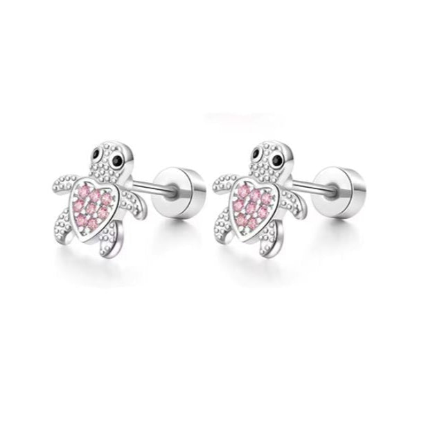 Brincos em Aço Inoxidável, Tartaruga