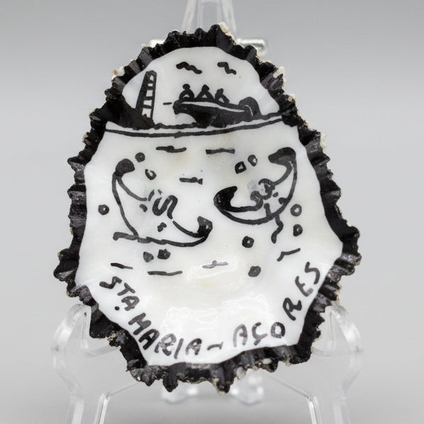 Íman de Lapa Pequena Artesanal - Jamantas pelo Artista Carlos Pereira (Sta. Maria, Açores)
