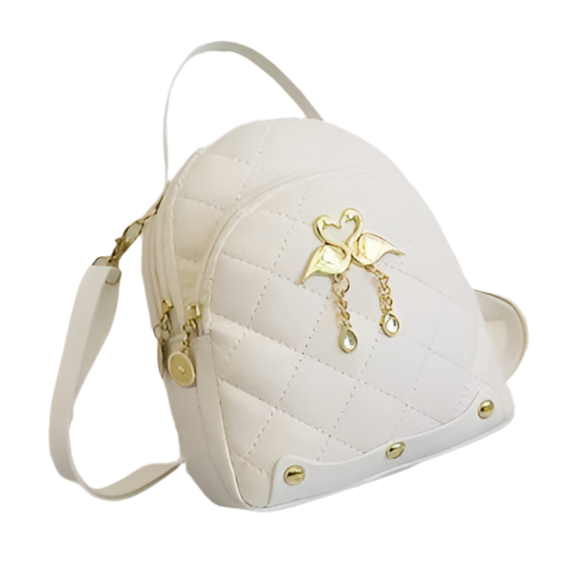 Mochila de Criança Branca com Flamingos