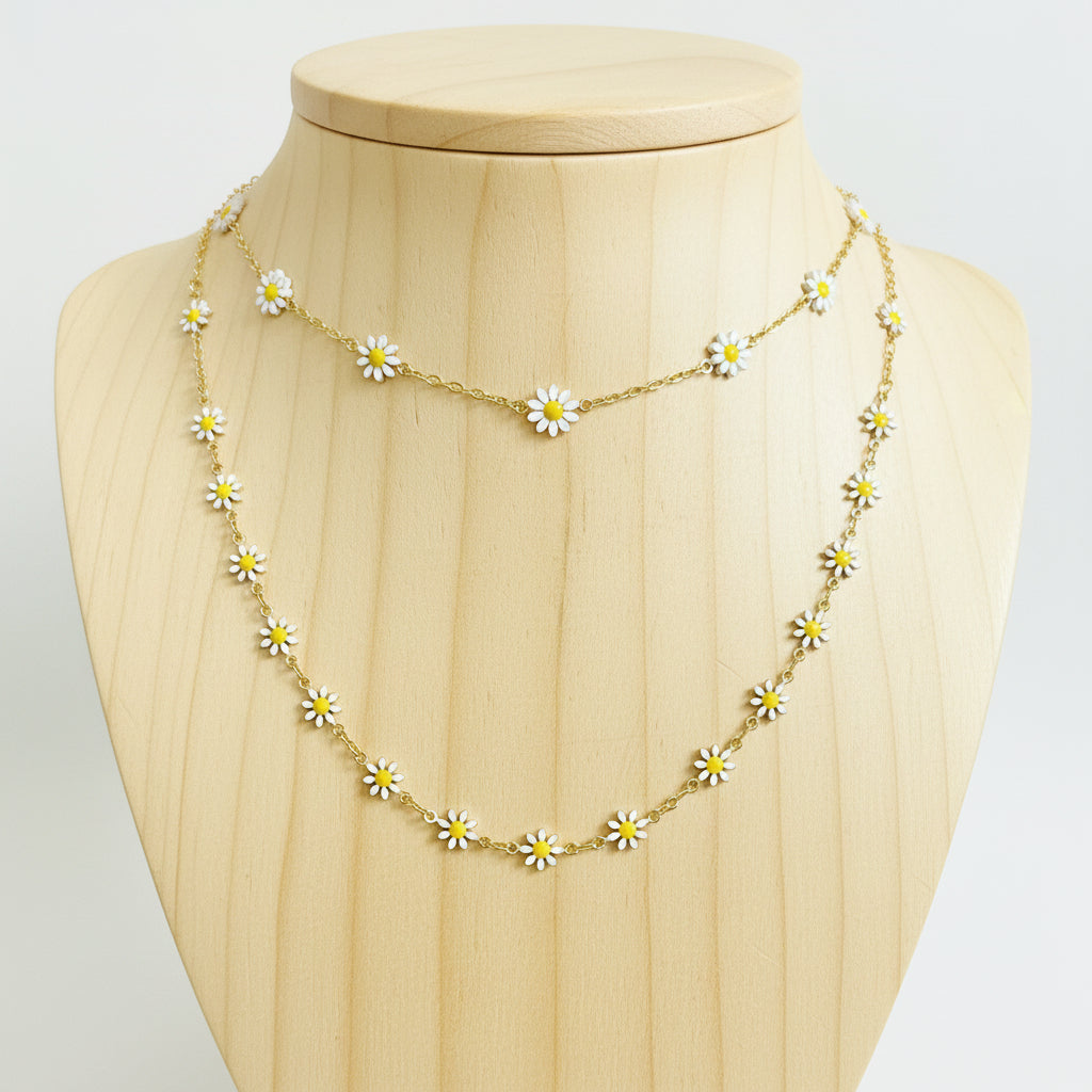 Conjunto de 2 Colares Girassol