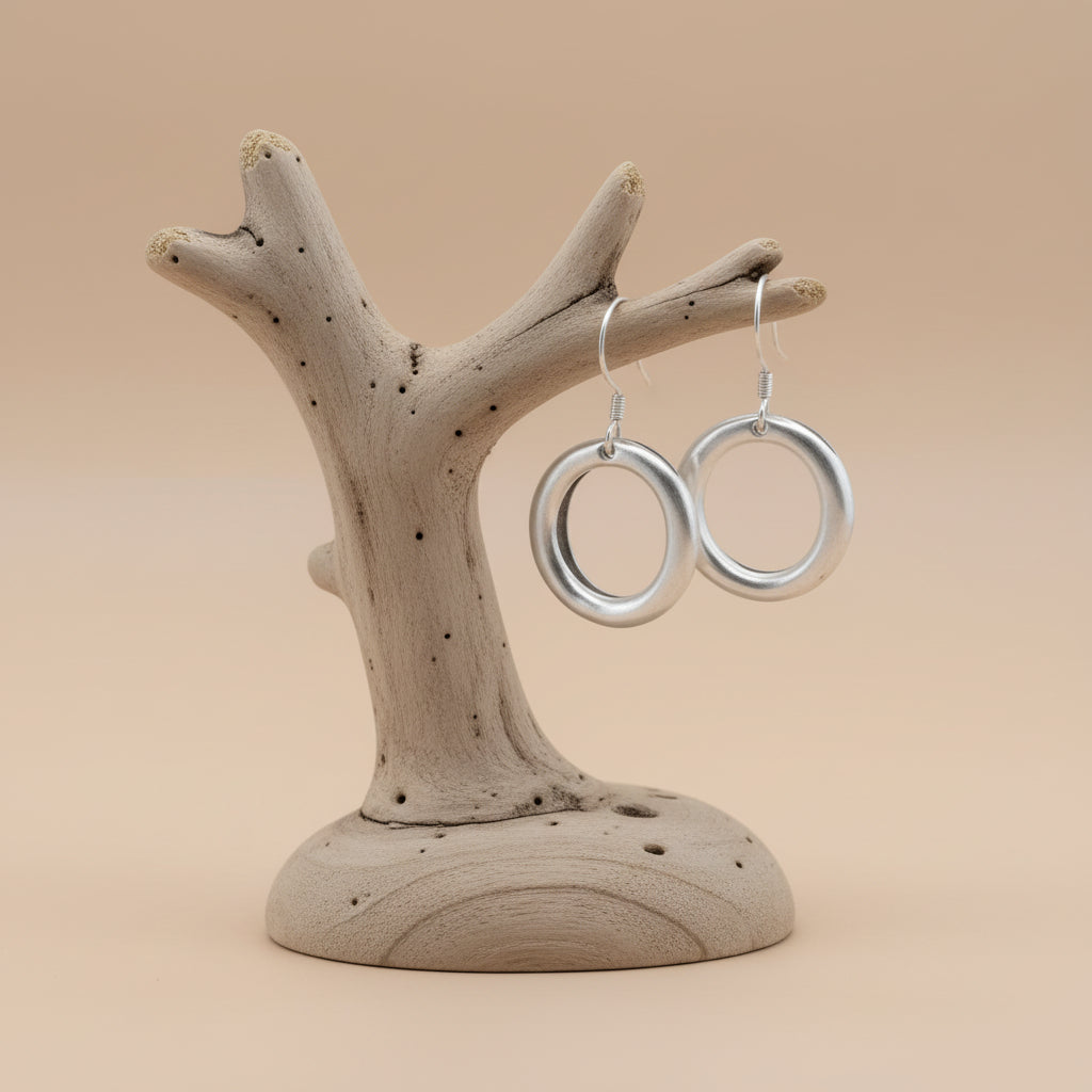 Boucles d'oreilles pour femme en argent, style Tiffany & Co.