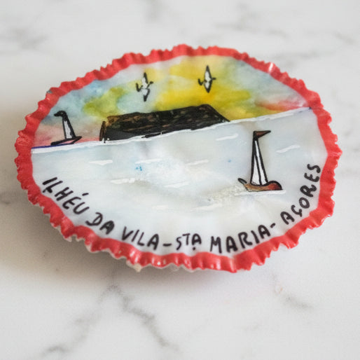 Íman de Lapa Grande Pintado à Mão - Ilhéu da Vila (Santa Maria, Açores) por Carlos Pereira