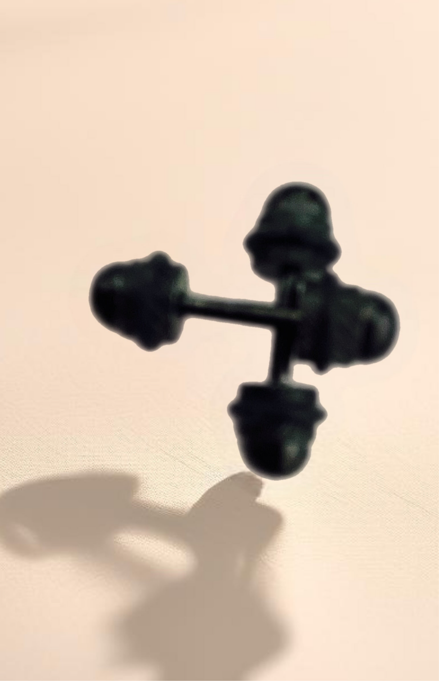 Brincos de Homem Tipo Piercing em Aço Inoxidável Preto