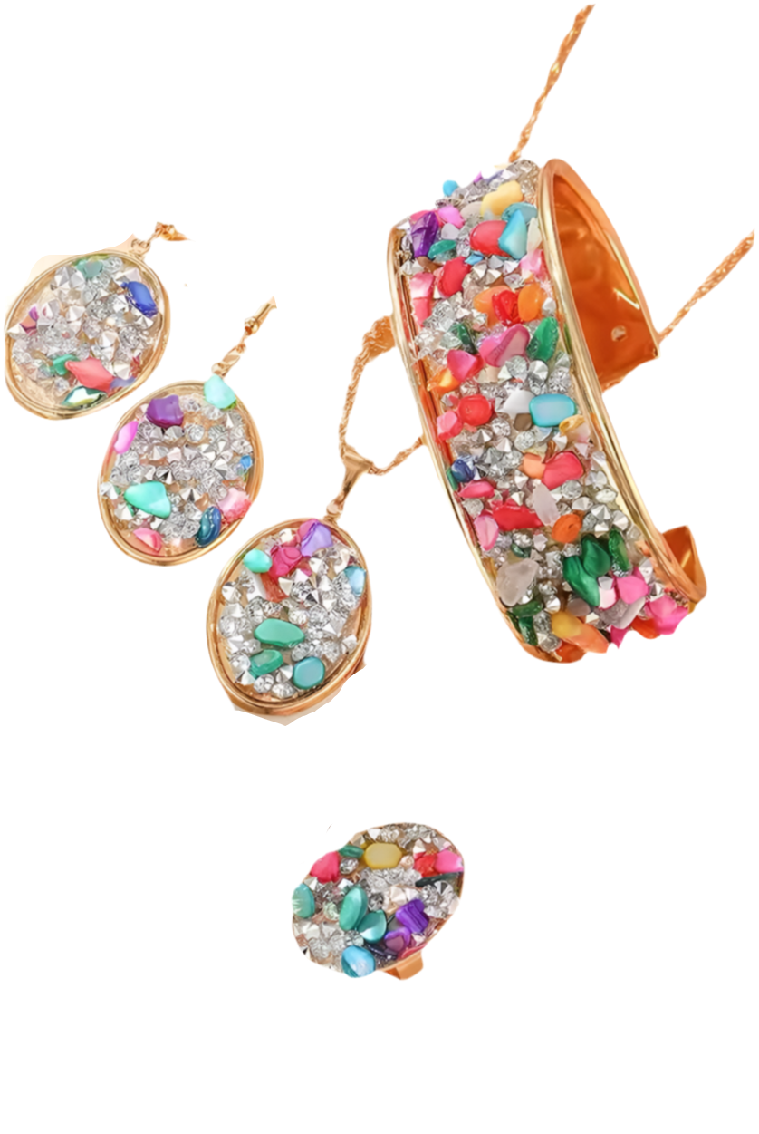 Conjunto de Senhora, Strass Cintilante