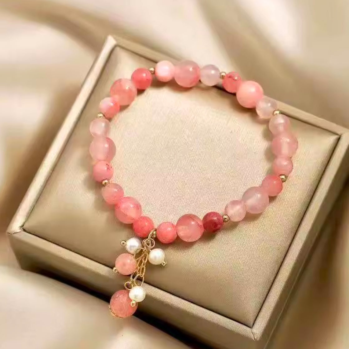 Pulseira de Senhora, Cristal Rosa