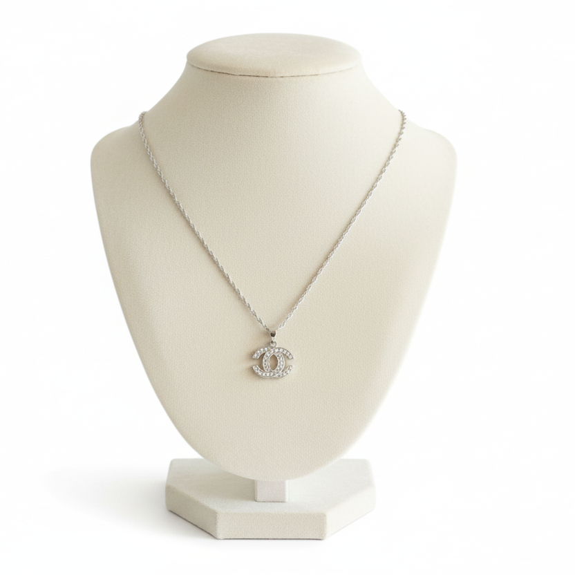 Collier pour femme en argent 925, Chanel