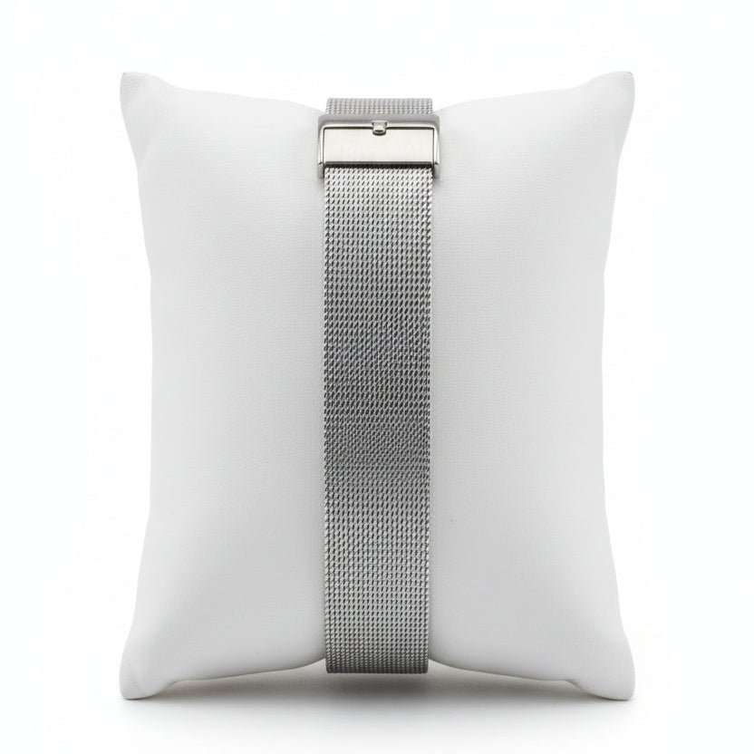 Bracelet de montre en acier inoxydable, argenté