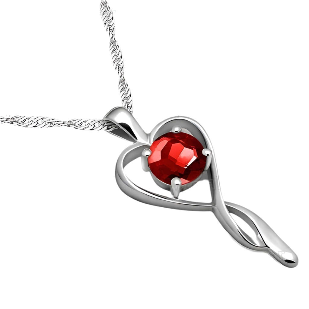 Collier pour femme en argent 925, Yasmin Cœur
