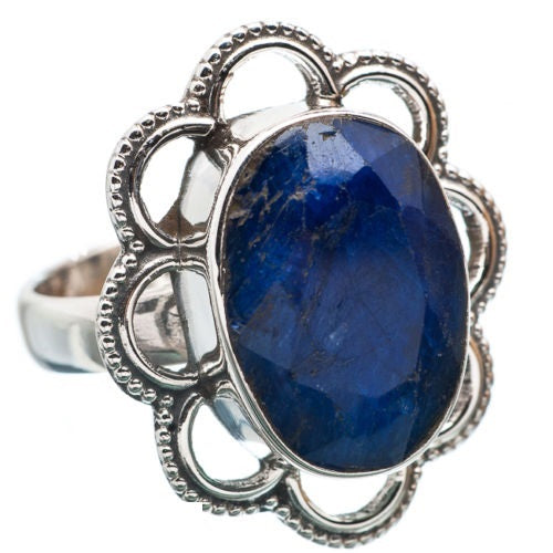 Bague en argent avec pierre naturelle Lapis-lazuli T:5,75