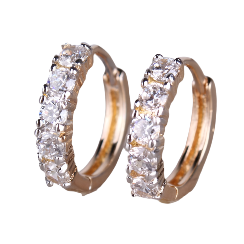 Argolas em Ouro Laminado 18K com Safiras