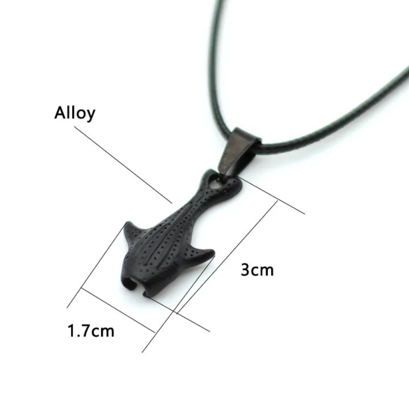 Colar Tubarão-Baleia "Shadow Black" – Coleção Mar e Vida