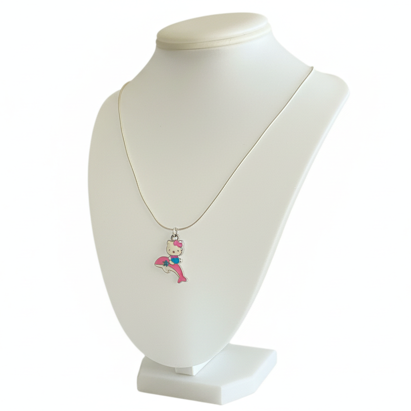 Collier pour enfant fantaisie, dauphin Hello Kitty