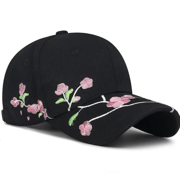 Chapeau Femme, Noir Fleuri