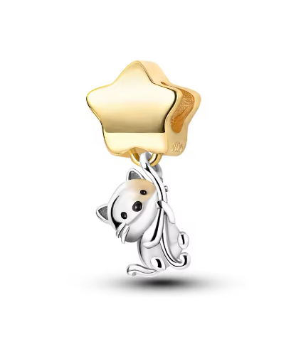 Conta em Prata 925, Gatinho na Estrela (881)