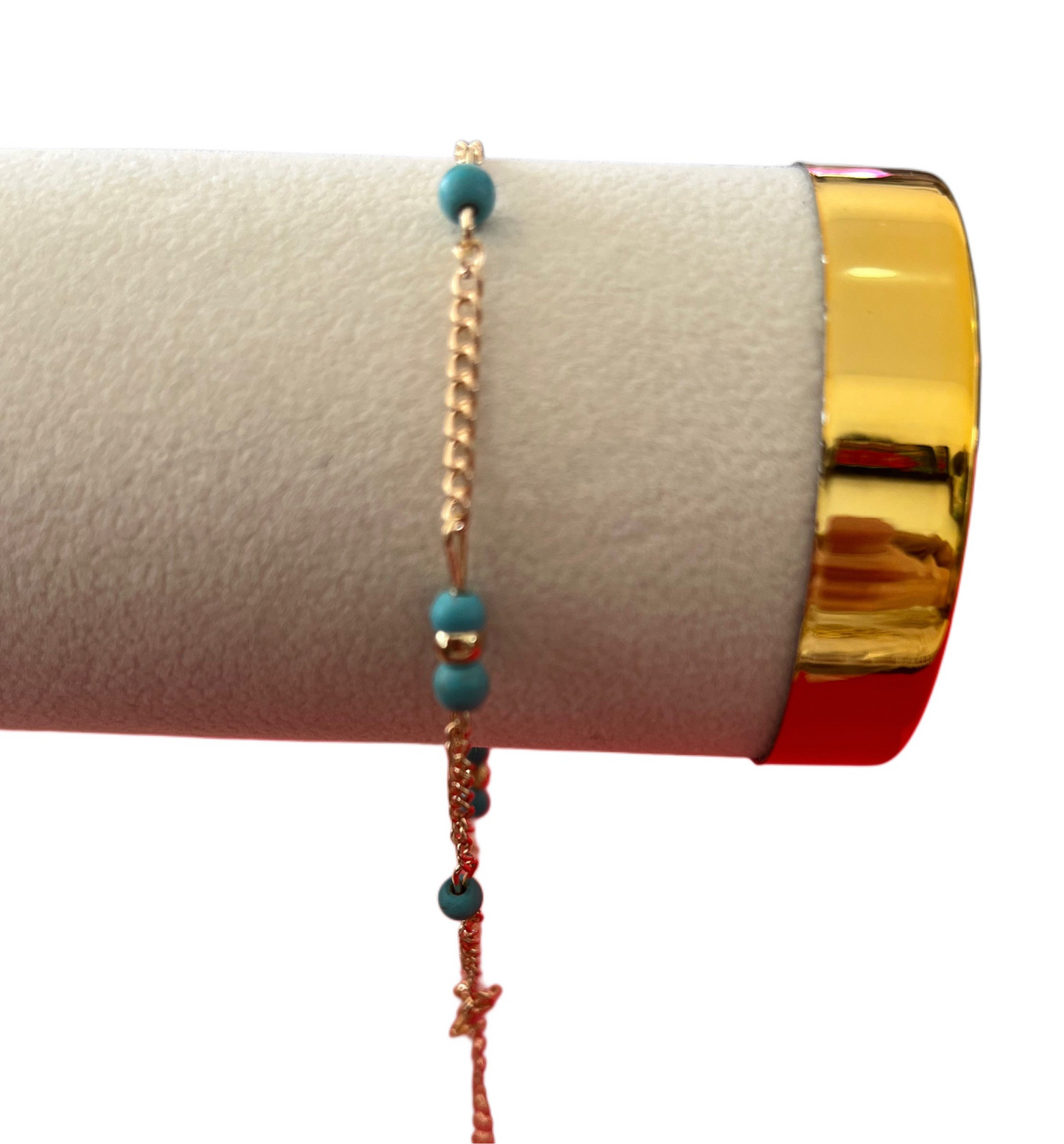 Pulseira de Senhora em Fantasia, Fio com Missanga Azul