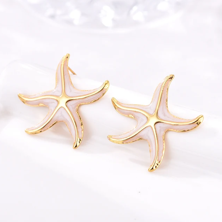 Brincos Estrela-do-Mar em Aço – O Toque Mágico do Oceano no Seu Look