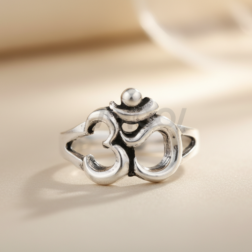 Bague pour femme en acier inoxydable, OM