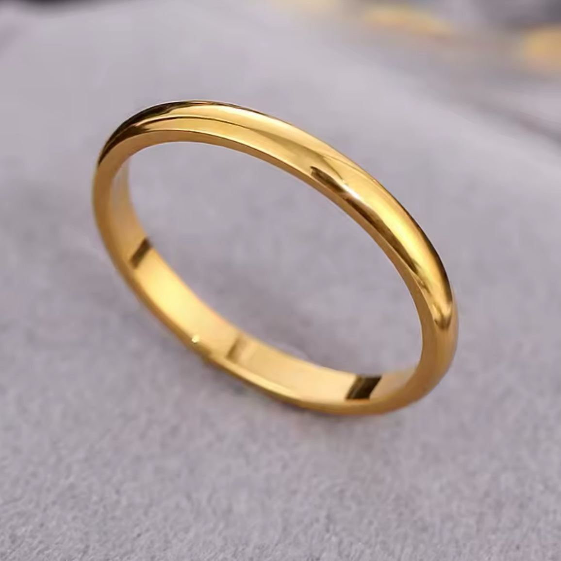 Bague en acier inoxydable pour femme, type alliance
