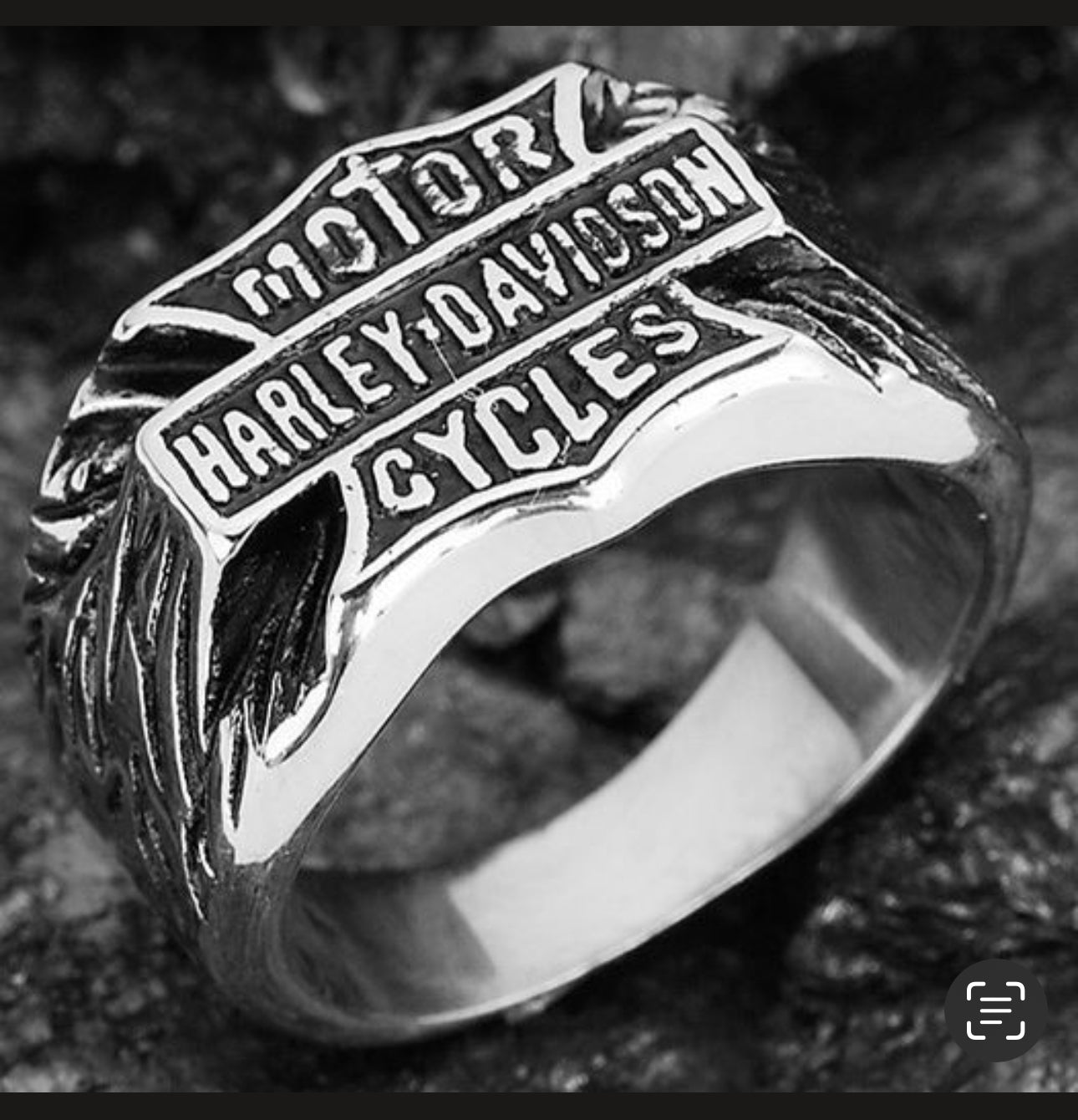 Anel de Homen em Aço Inoxidável 316L, Harley D.