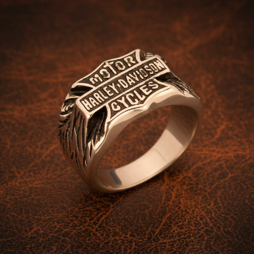 Bague Homme en Acier Inoxydable 316L, Harley D. T= 11