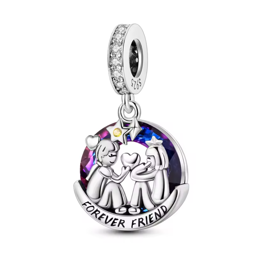 Conta em Prata 925, "Forever Friend" Amiga para Sempre