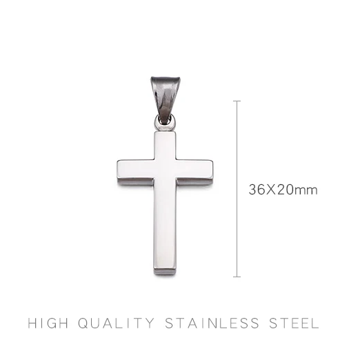 Pigente Cruz em Aço Inoxidável Polido