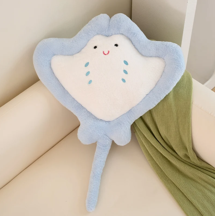 Peluche Arraia Manta Azul Personalizável – Edição Especial Mar e Vida