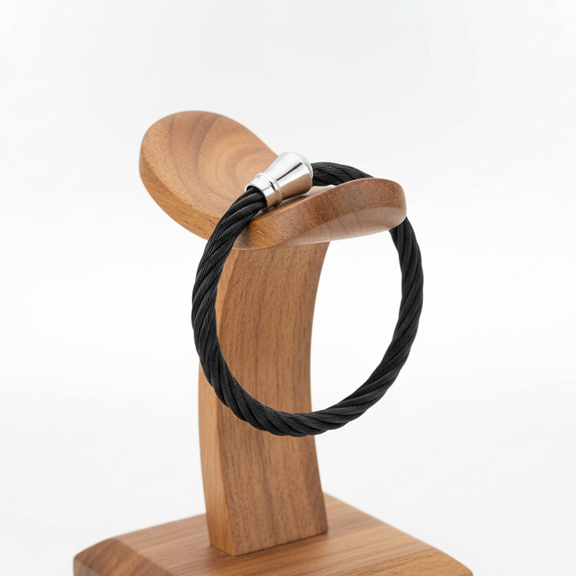 Pulseira com Corrente em Aço Inoxidável Ajustável