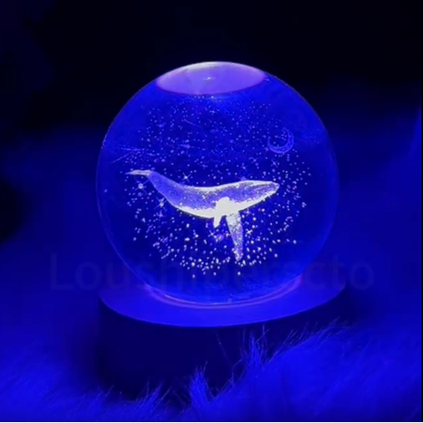 Luminária 3D Baleia Santa Maria – Um Toque de Oceano no Seu Lar