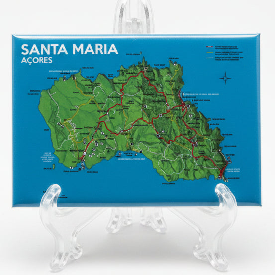Íman Mapa de Santa Maria – Explore a Ilha do Sol