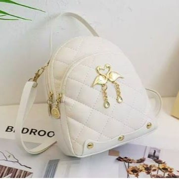 Mochila de Criança Branca com Flamingos