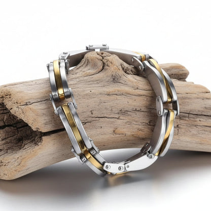 Pulseira de Homem em Aço Inoxidável, Entrelaçada