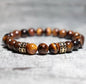 Pulseira de Homem com Pedras Olho de Tigre