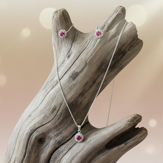 Conjunto de Senhora, Swarovski Prata 925