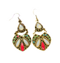 Brincos Boho Estilo Rainha na Cor Ouro Antigo com Pedras de Cores Variadas