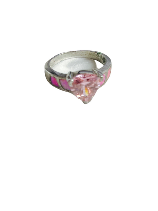 Anel de Senhora em Fantasia com Diamante Sintético