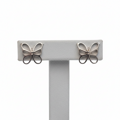 Boucles d'oreilles pour femme en argent 925, papillon Tiffany&Co