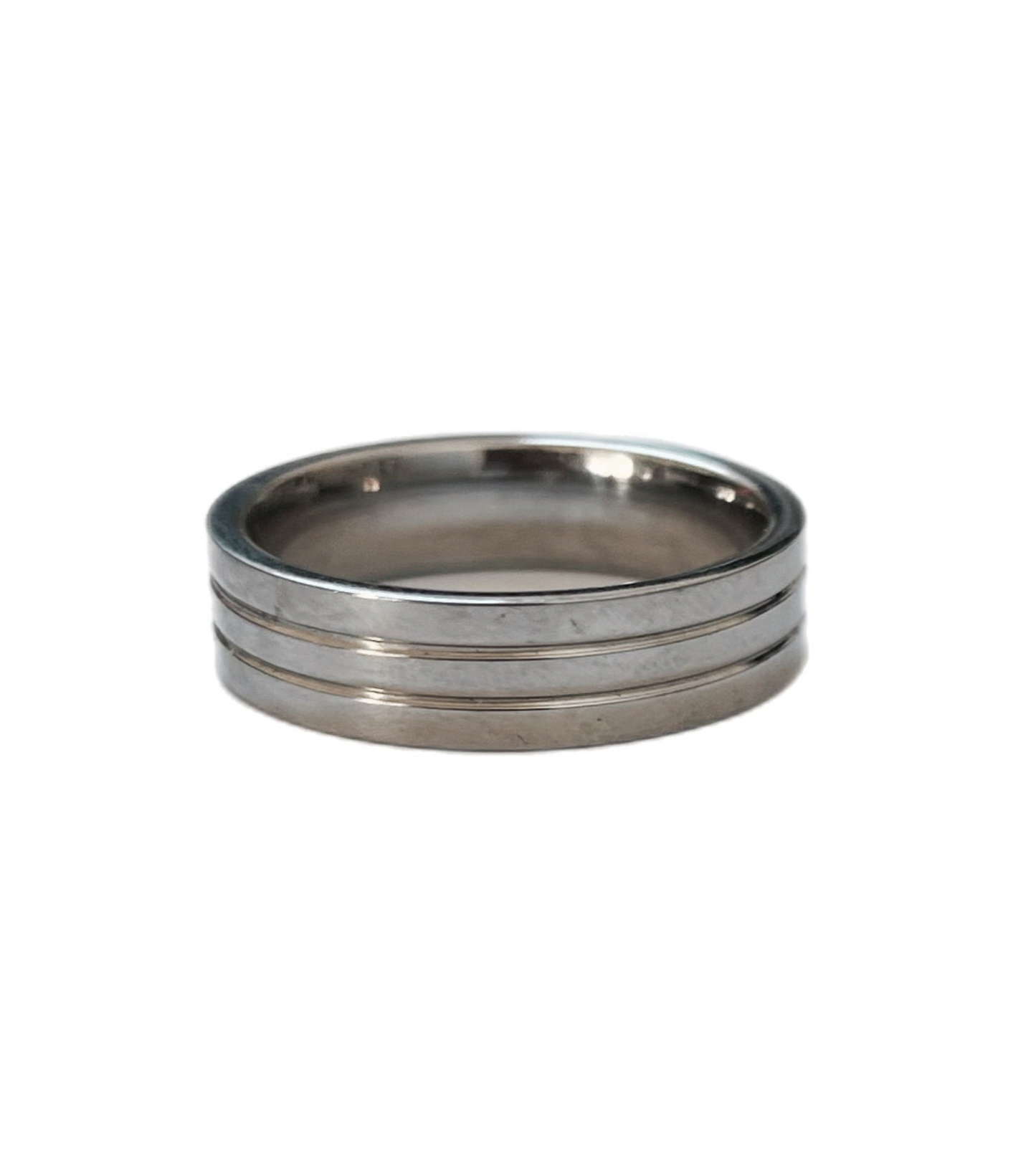 Anel de Homem em Aço Inoxidável, Listrado