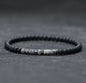 Pulseira de Homem com Pedra Black Flash (Granito)