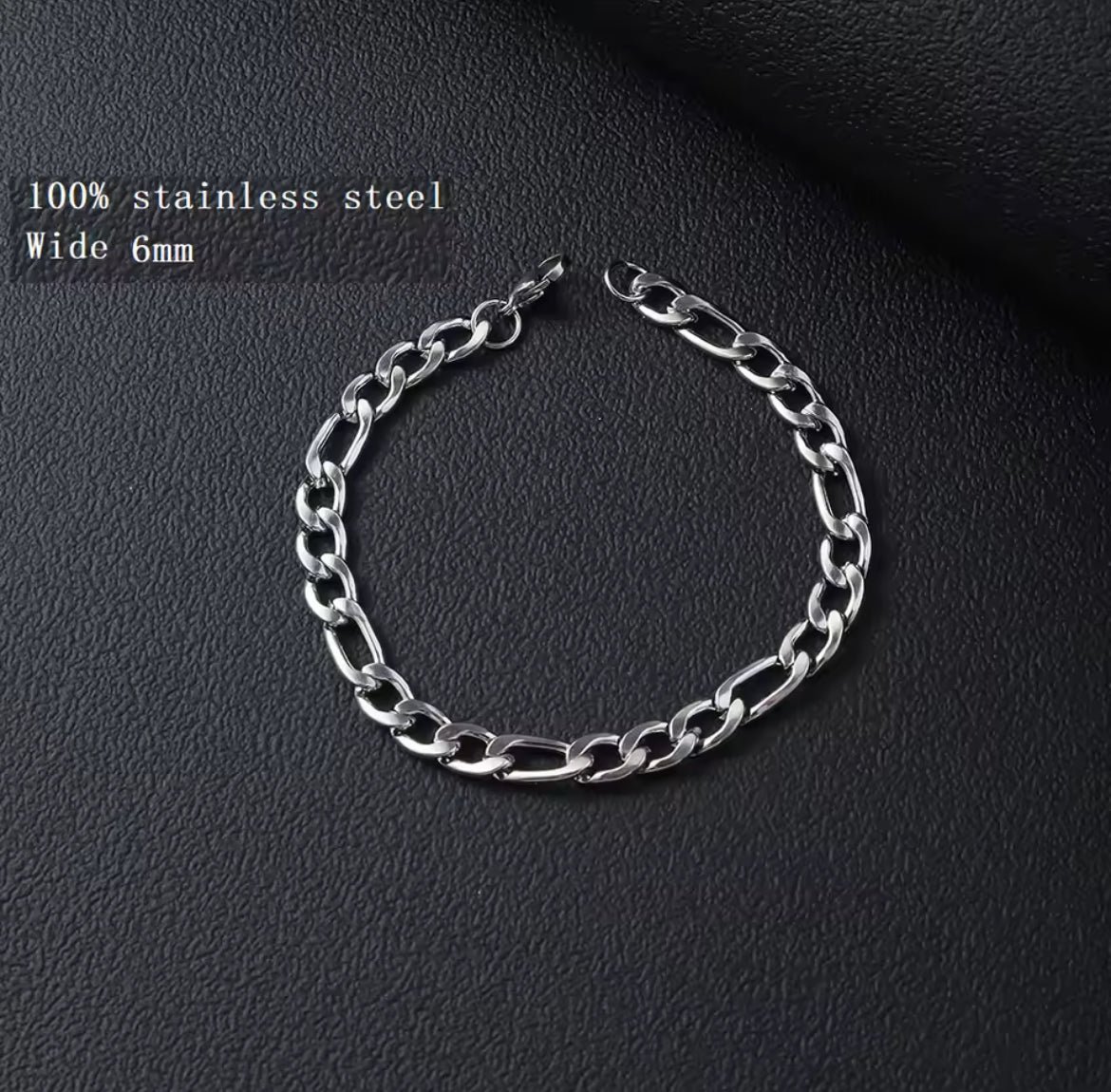 Pulseira de Homem em Aço Inoxidável 316L com Cabo Cubano